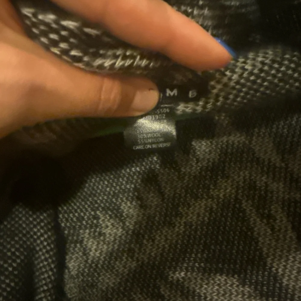 Wool angora Elegant Black and Blue Women's Cardigan‎